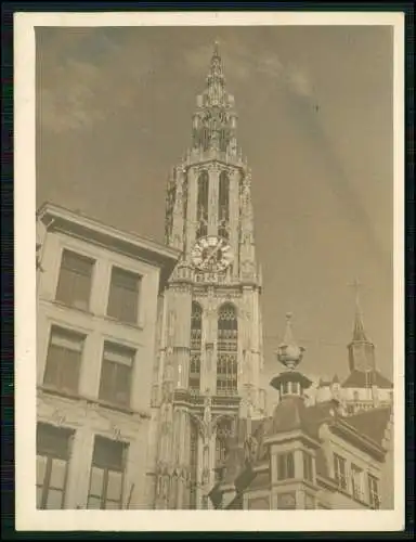 3x Foto Wehrmacht Belgien Flandern Kirche uvm. Antwerpen Antorf Anvers 1940