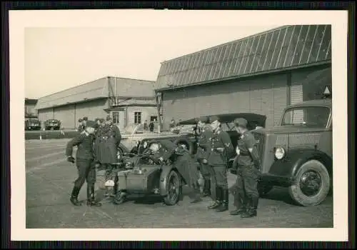 Foto Luftwaffe Bydgoszcz Bromberg Westpreußen - Fahrzeuge Motorrad Krad 1941-42