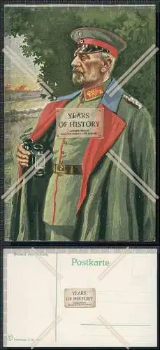 AK Künstler Feldpostkarte 1. WK General Max von Gallwitz Portrait Artillerie 