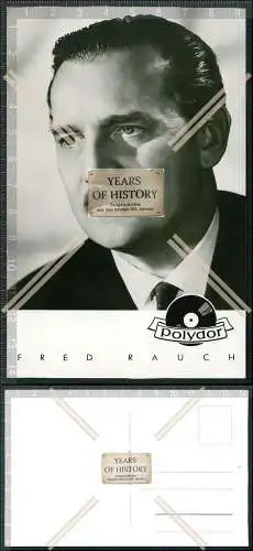 Foto AK Postkarte Sänger Fred Rauch Portrait Polydor-Schallplatten