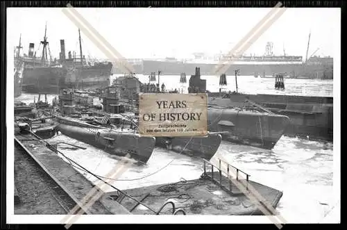 Foto Unterseeboot U-Boot UB + UE und Panzerboot Küstenboot Kaiserliche Marine 