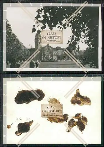 Foto Wiesbaden in Hessen Bahnhof Passanten Vorplatz mit Park 1936 