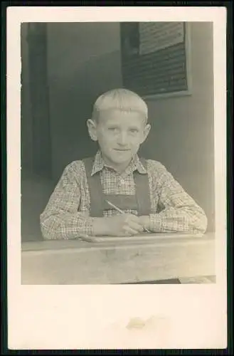 4x Foto Mädchen Knaben Jungs Einschulung Zuckertüte Schulranzen uvm. um 1940