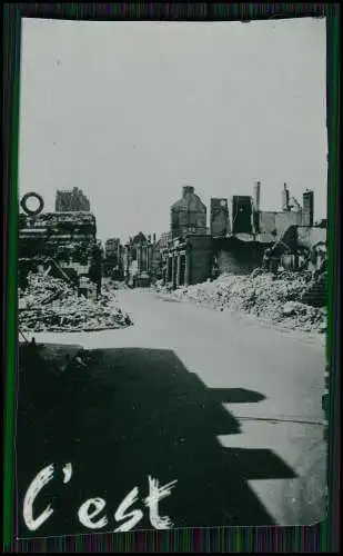 10x Foto Frankreich Kriegszerstörungen 1940-42 Fotos nach 1945 entwickelt