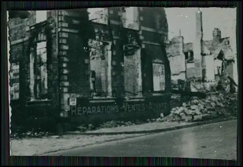 10x Foto Frankreich Kriegszerstörungen 1940-42 Fotos nach 1945 entwickelt
