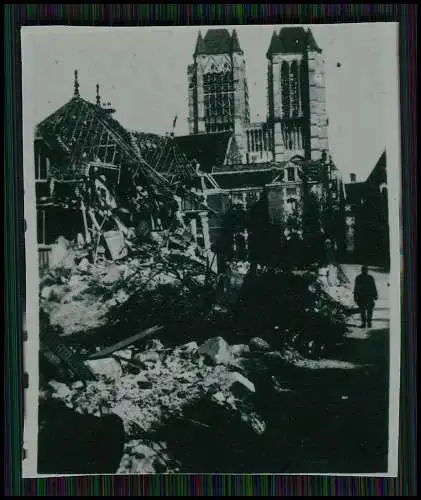 10x Foto Frankreich Kriegszerstörungen 1940-42 Fotos nach 1945 entwickelt