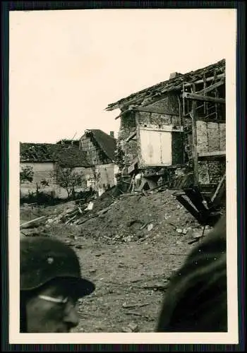 3x Foto Belgien Frankreich Kriegszerstörungen in den Straßen 1940-42