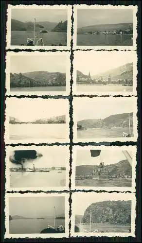 26x Foto der Rhein von Koblenz Bingen Mainz Schiffahrt uvm. 1936 Kleine Fotos