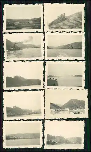 26x Foto der Rhein von Koblenz Bingen Mainz Schiffahrt uvm. 1936 Kleine Fotos