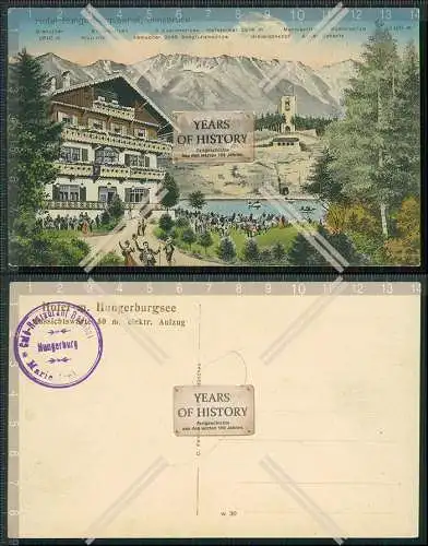 AK Hotel Hungerburgseehof Innsbruck Aussichtswarte 1913 