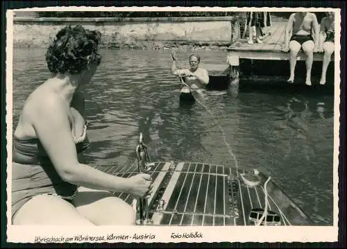 7x Foto AK Pörtschach Klagenfurt Wörther See Kärnten - Wasserski Club Gondel Bar