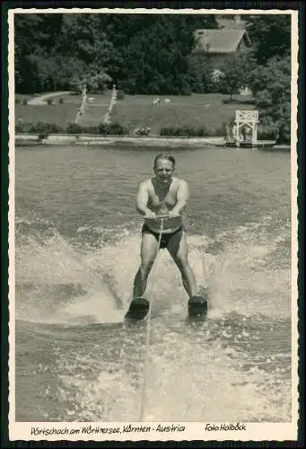 7x Foto AK Pörtschach Klagenfurt Wörther See Kärnten - Wasserski Club Gondel Bar