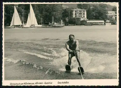 7x Foto AK Pörtschach Klagenfurt Wörther See Kärnten - Wasserski Club Gondel Bar