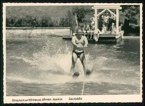 7x Foto AK Pörtschach Klagenfurt Wörther See Kärnten - Wasserski-Club Gondel Bar