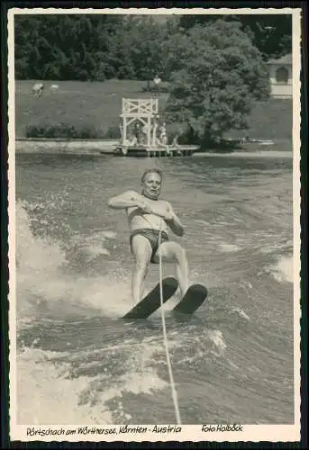 7x Foto AK Pörtschach Klagenfurt Wörther See Kärnten - Wasserski-Club Gondel Bar