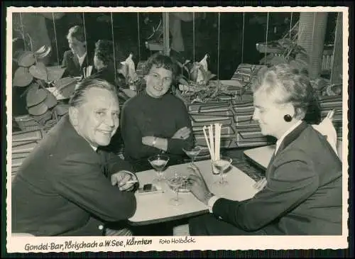 7x Foto AK Pörtschach Klagenfurt Wörther See Kärnten - Wasserski-Club Gondel Bar