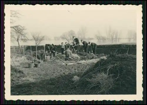 4x Foto Gasthof Paul Ulbricht Soldaten Deichwache Bau-Bataillon 3/308 Ostpreußen