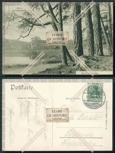 AK Berlin Wilmersdorf Grunewald See Ufer 1906 gelaufen Zehlendorf Wannseebahn