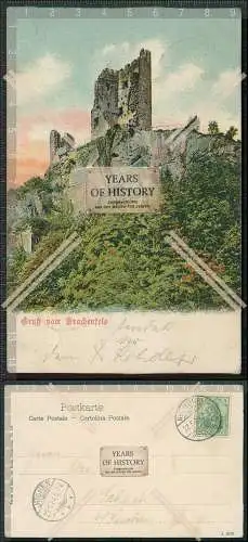 AK Drachenfels Siebengebirge am Rhein Bad Honnef Königswinter 1904 Rhöndorf gel.