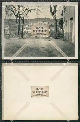 Foto Dorf Stadt im Hintergrund Großes Bauprojekt am Berg 1938 Wo ???