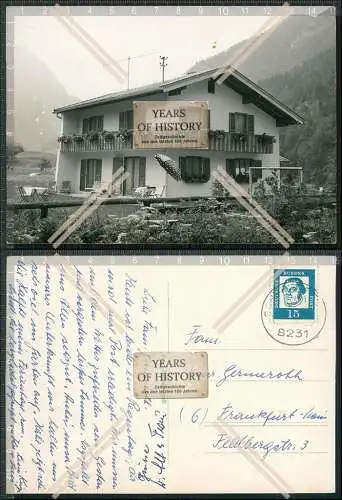 Foto AK bei Inzell in Oberbayern Haus Pension am Berg 1955 Foto Stempel Kammel