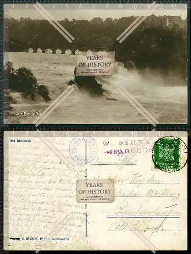 AK der Rheinfall Schaffhausen 1926 gelaufen weitere Stempel siehe Rückseite