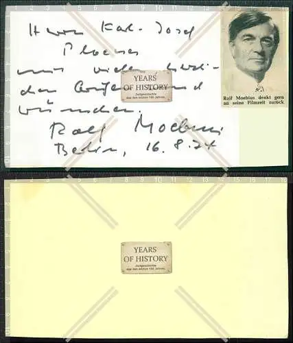 Handsigniertes  Autogramm Rolf Johannes Martin Moebius Schauspieler 