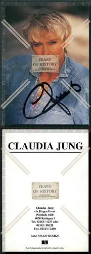 Handsigniertes  Autogramm Claudia Jung 1964 in Ratingen bürgerlich Ute Singer