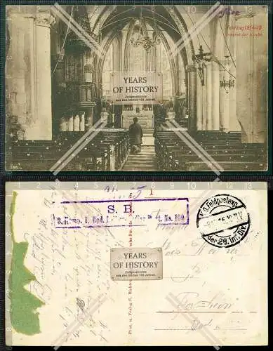 AK 1.WK Feldzug 1914-15 inneres der Kirche