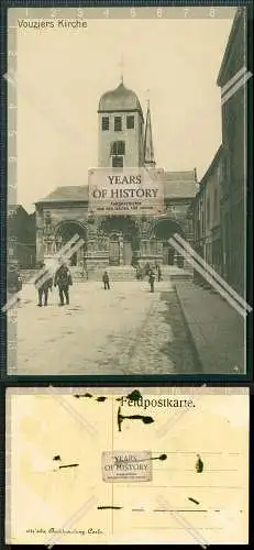 AK 1.WK Frankreich Vouziers Ardennes Kirche  Feldpost Karte 1916