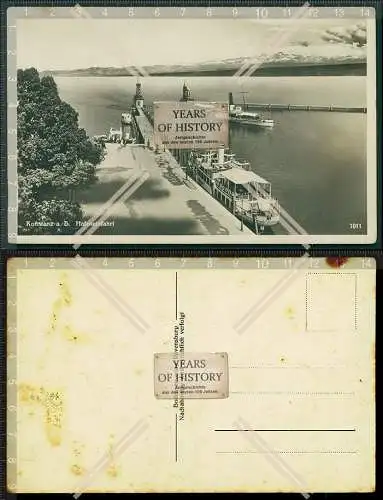 Foto AK Konstanz am Bodensee Hafeneinfahrt 1939 Boote Schiffe und vieles