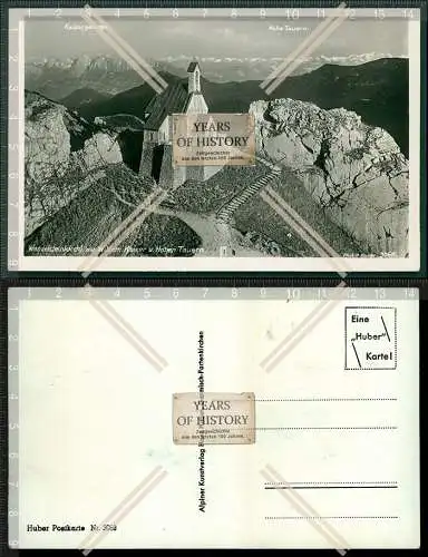 Foto AK Bayrischzell Wendelstein Kirche mit wilden Kaiser und hohen Tauern 1939