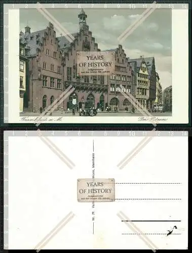 AK Frankfurt am Main der Römer 1936 Karte in Farbe