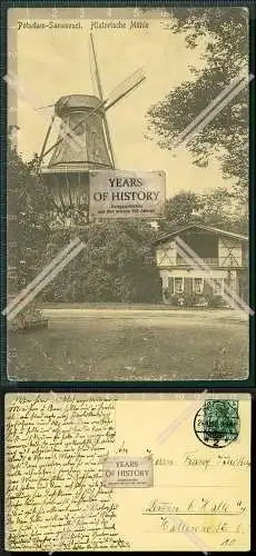 AK Potsdam Sanssouci historische Mühle 1912 gelaufen nach Lettin b. Halle