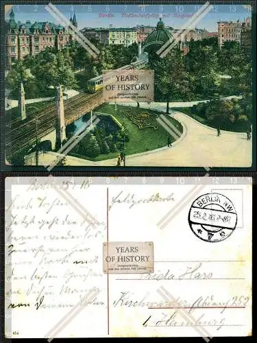 AK Berlin Nollendorfplatz Tempelhof-Schöneberg Hochbahn 1916 Feldpost gelaufen 