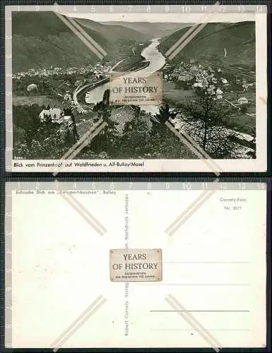 Foto AK Alf Bullay an der Mosel - Blick vom Prinzenkopf auf Waldfrieden 1936
