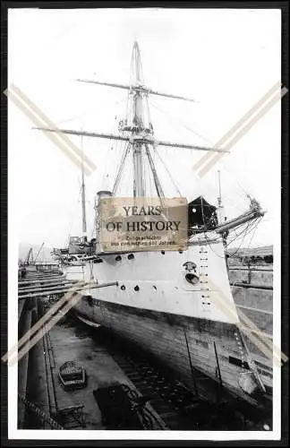 Foto S.M.S. Seeadler 1892 im Dock Kleiner ungeschützter Kreuzer Kaiserliche Ma