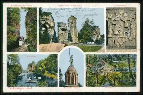AK Detmold Lippe Silbermühle Externsteine Feldpost Inf. Rgt. 98 Horn 1916 gel.