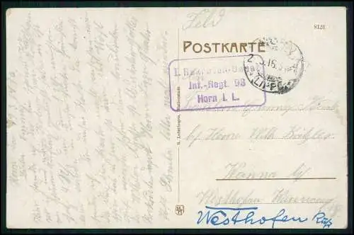 AK Detmold Lippe Silbermühle Externsteine Feldpost Inf. Rgt. 98 Horn 1916 gel.
