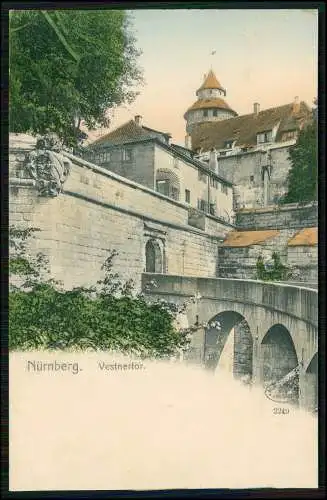 AK Ansichtskarte Postkarte Nürnberg Partie am Vestnertor 1899