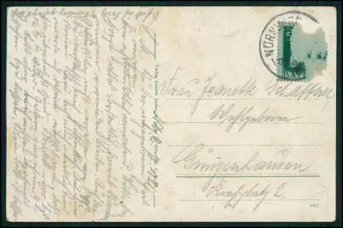 AK Nürnberg Pegnitz-Partie Insel Schütt Türme der Synagoge 1912 gelaufen .