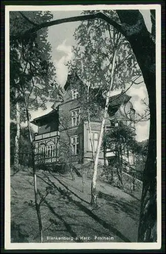 AK Ansichtskarte Postkarte Blankenburg Harz Postheim an der Teufelsmauer 1939 ge