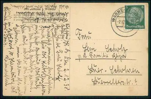 AK Altena, Jugendherberge Burg Altena, Bauernstübchen, gelaufen 1938
