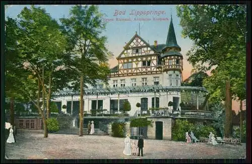 AK Bad Lippspringe, neuer Kursaal Arminius im Kurpark 1915