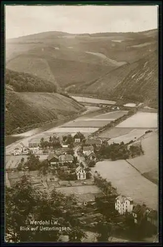 AK Werdohl, Märkisches Sauerland, Blick auf Uetterlingsen, gelaufen 1925