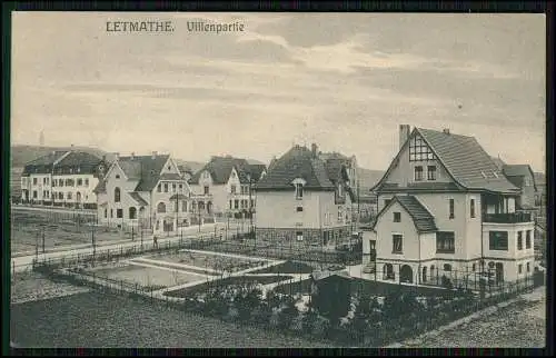 AK Letmathe Iserlohn Häuser Villenviertel mit Straßenansicht 1915 gelaufen