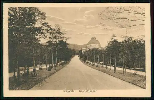 AK Bielefeld Brackwede Straße Partie am Sennefriedhof 1928 gelaufen