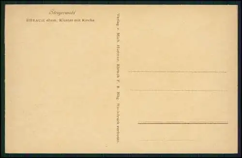 9x AK Steigerwald Kloster Kirche Eberbach Erbach Eltville Rhein Rheingau 1925