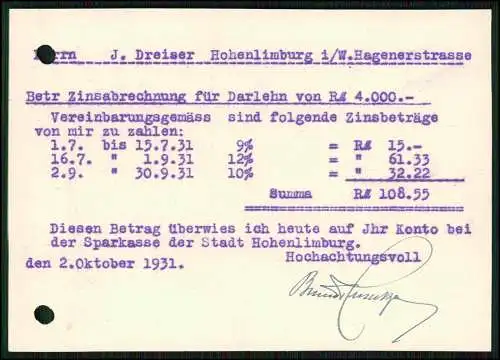 19x Foto Werk und Rechnung Hohenlimburg Hagen -C. M. Pieper & Comp. Drahtweberei