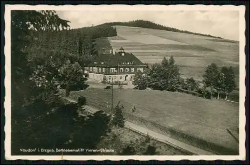 Foto AK Neudorf Sehmatal Kinder Jugenderholungsheim Bethlehemstift 1937 gelaufen